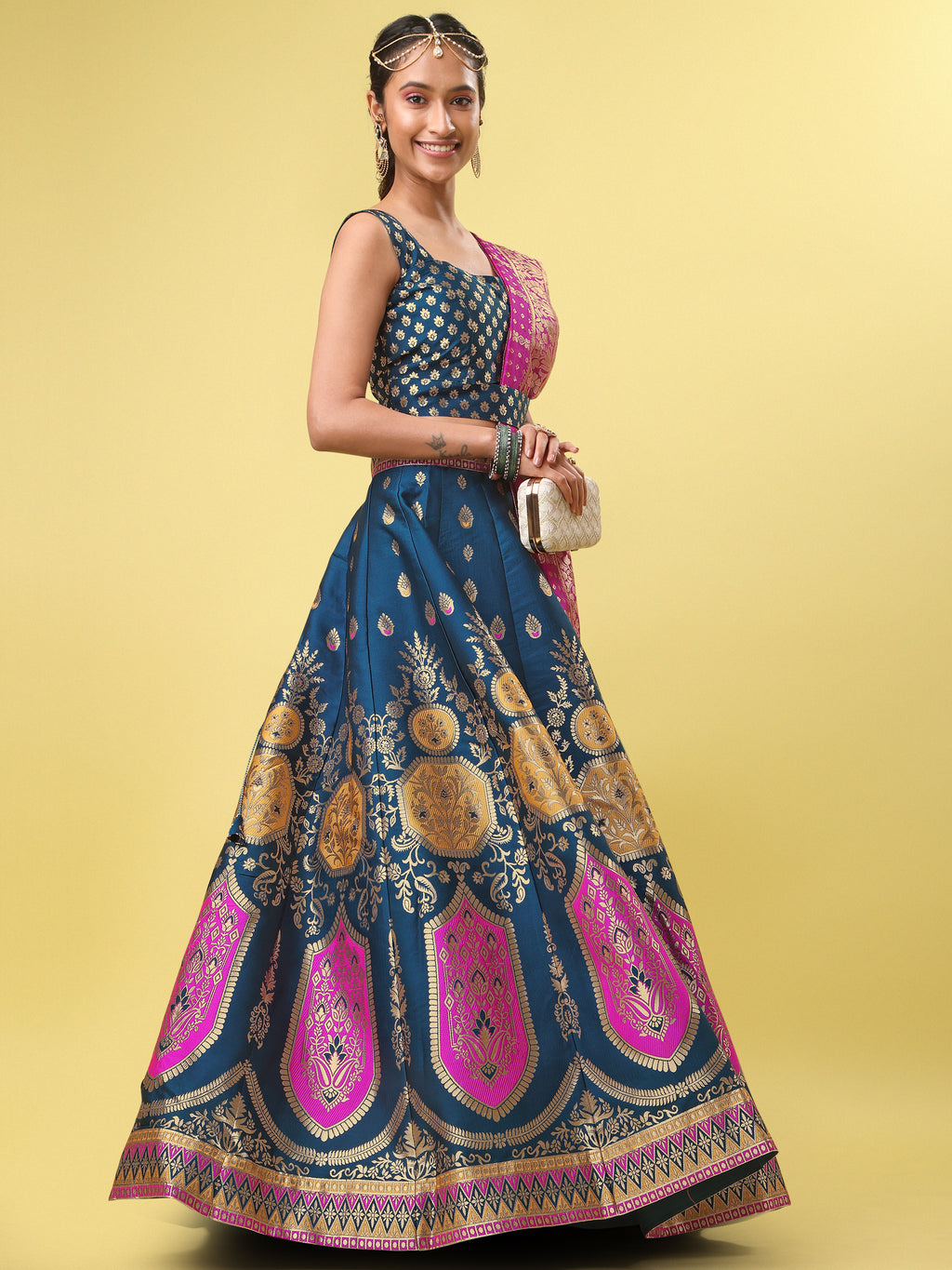 Elegant Jacquard Ram Lehenga Choli