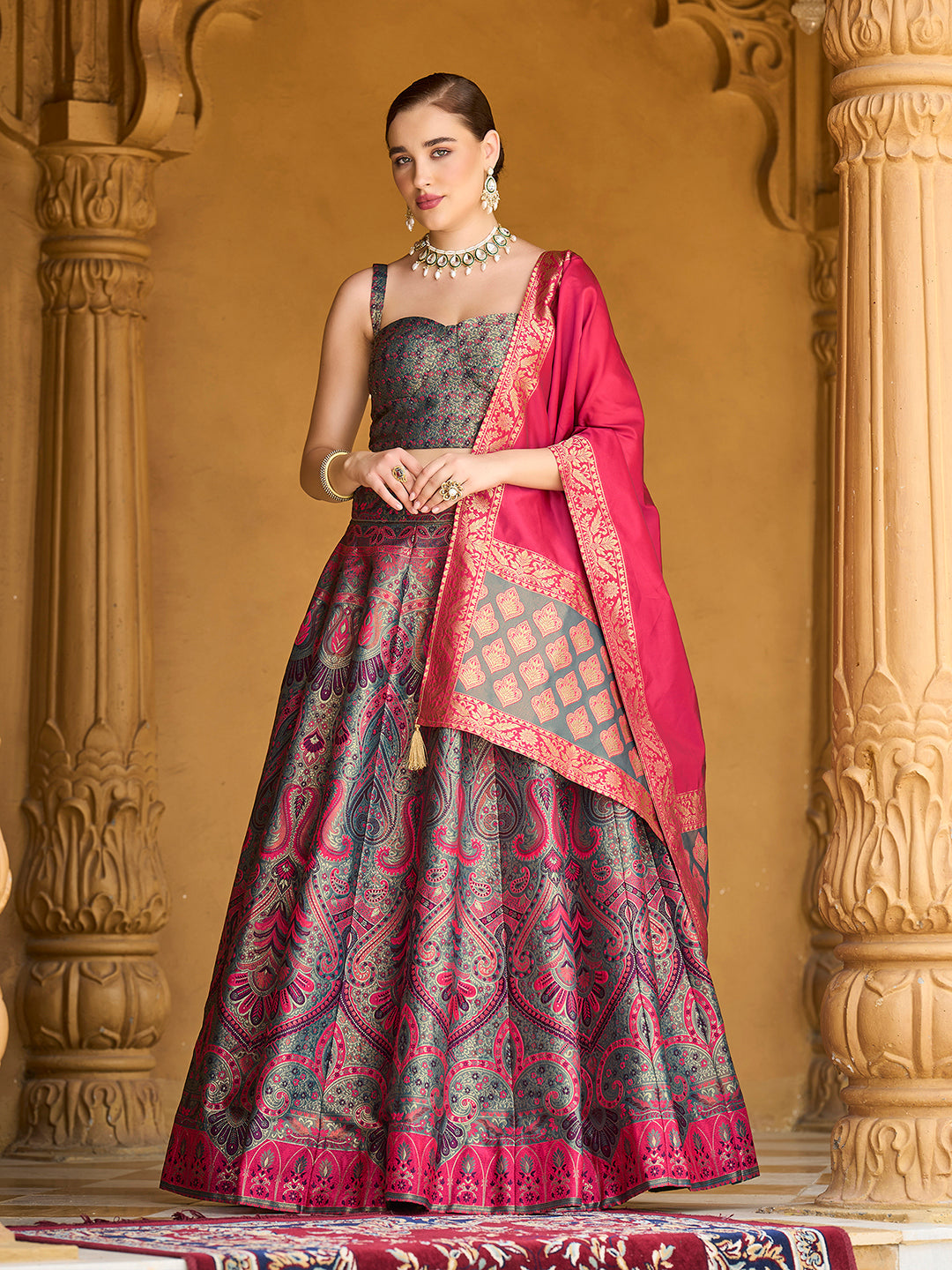 Lazya-Sea-Green Sea-Green Lehenga Choli