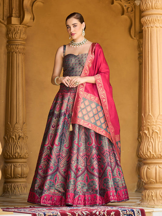 Lazya-Sea-Green Sea-Green Lehenga Choli