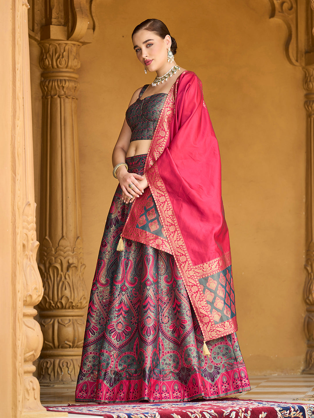 Lazya-Sea-Green Sea-Green Lehenga Choli