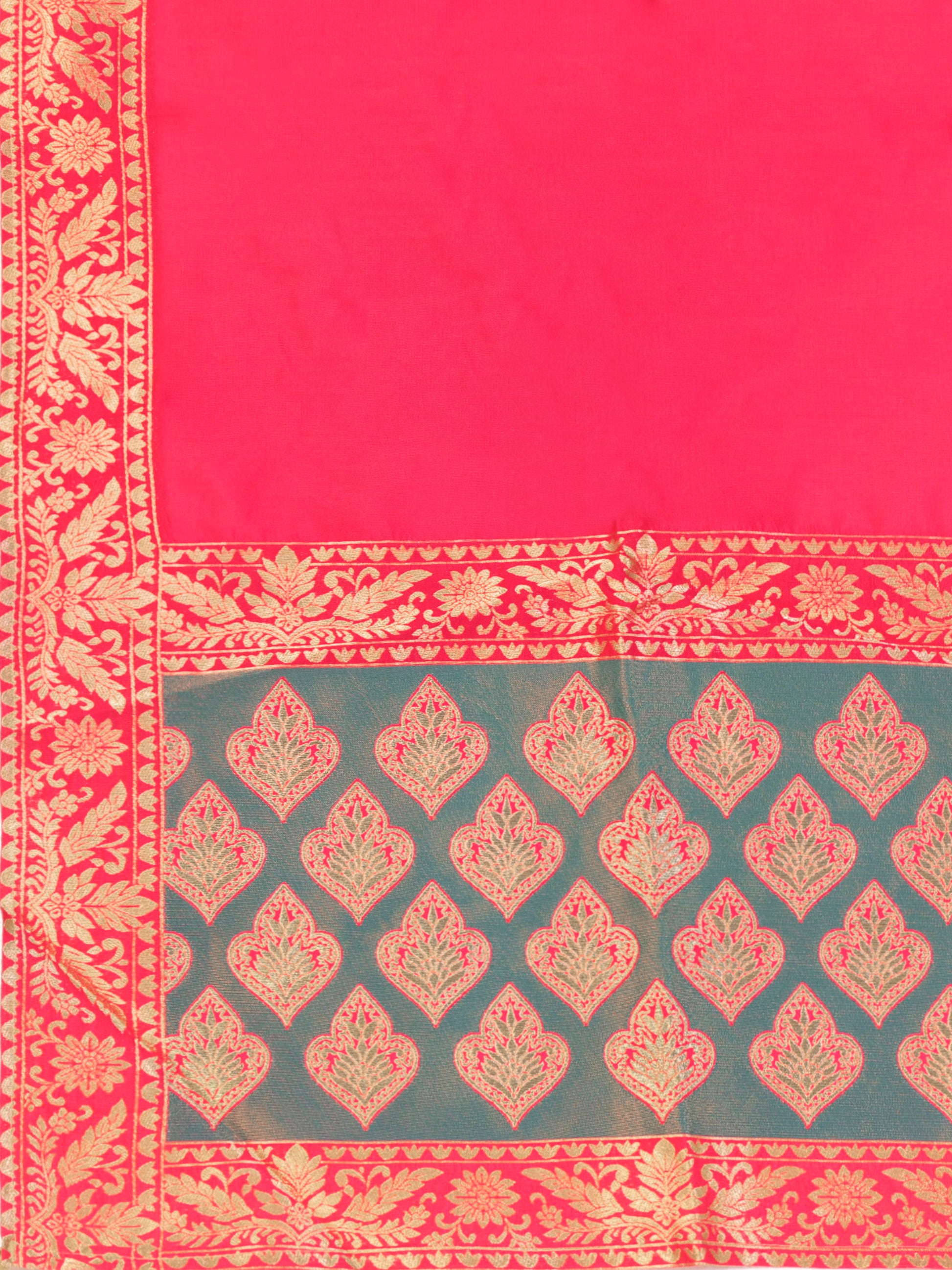 Women's Sea-Green Kanjiwaram Lehengas