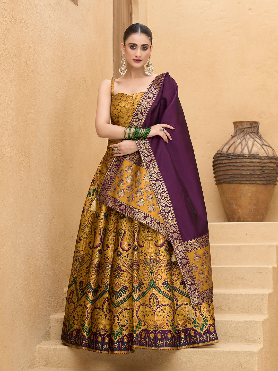Lazya-Yellow Yellow Lehenga Choli