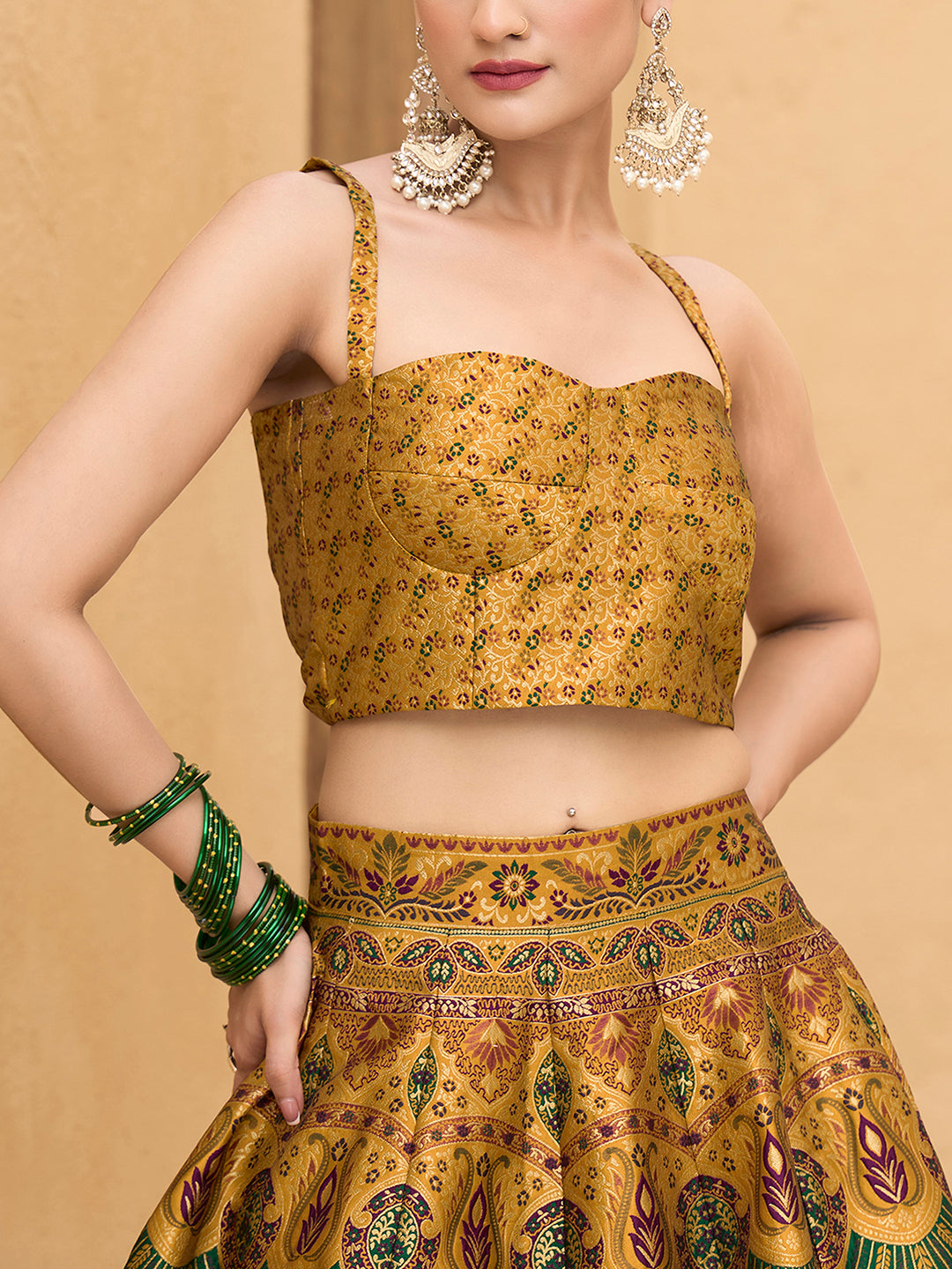 Lazya-Yellow Yellow Lehenga Choli