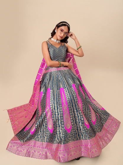 Women Embellished Flared Ram Lehenga Choli