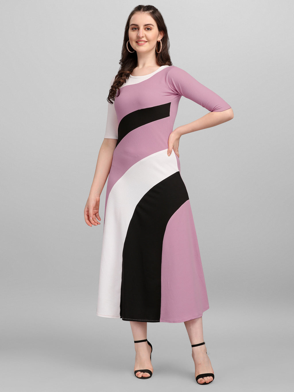 A-Line Midi Length Dress