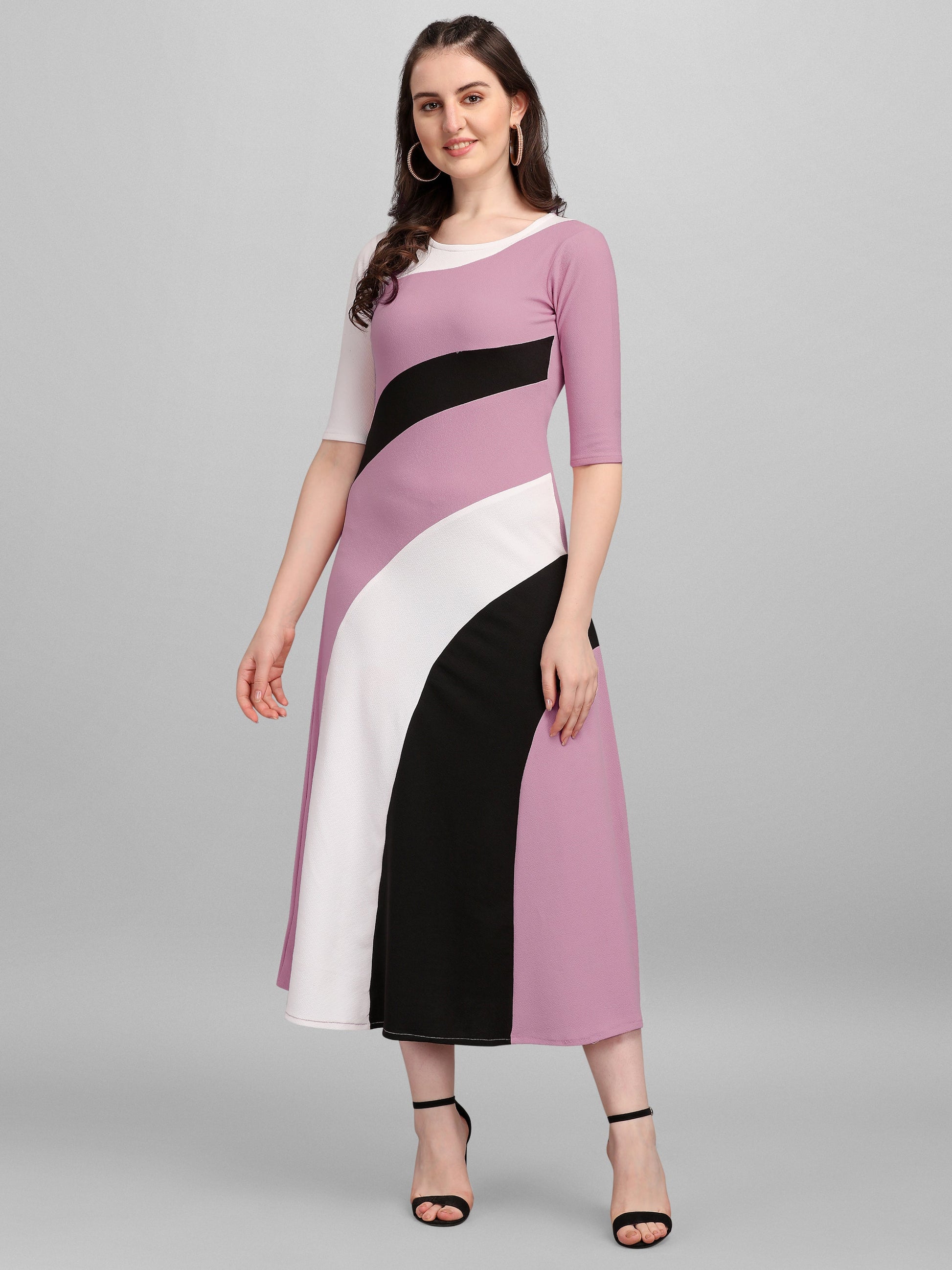 A-Line Midi Length Dress