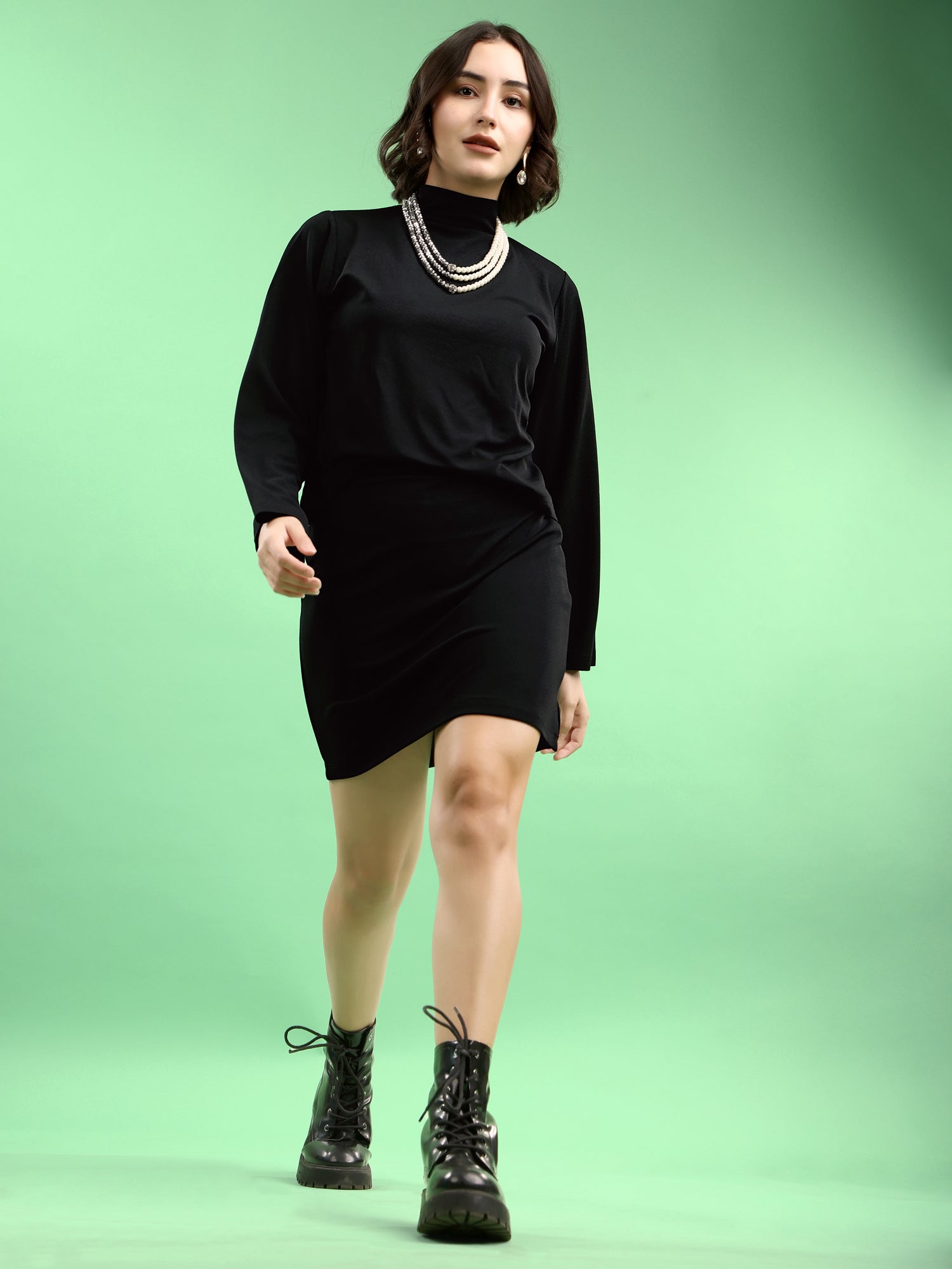 Solid Bell Sleeve Lycra Blend Co-Ords