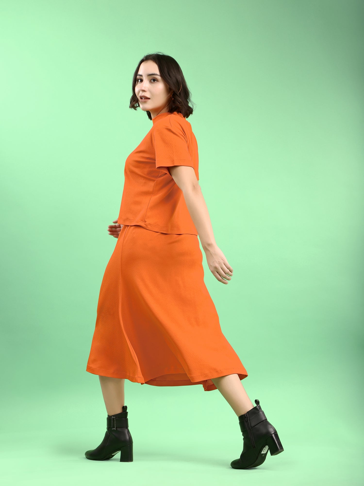 Lycra Blend Regular Solid Co-Ords