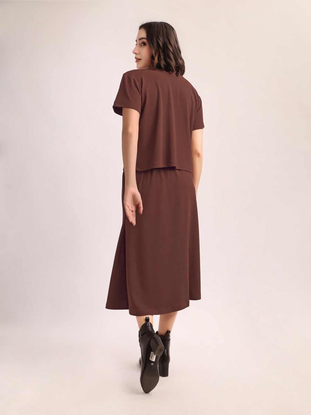 Lycra Blend Regular Solid Co-Ords