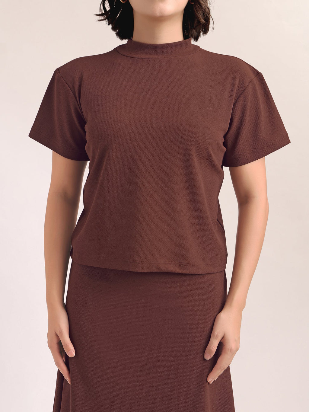 Lycra Blend Regular Solid Co-Ords