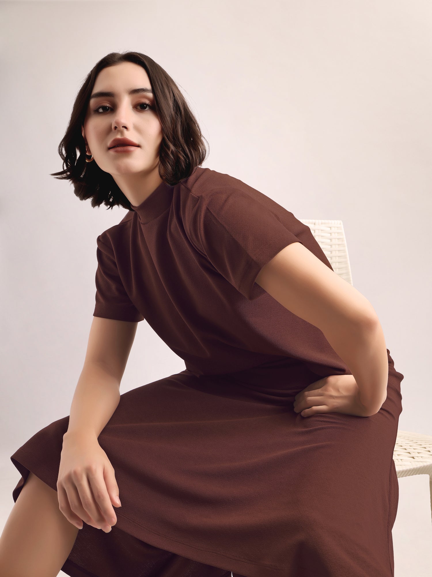 Lycra Blend Regular Solid Co-Ords