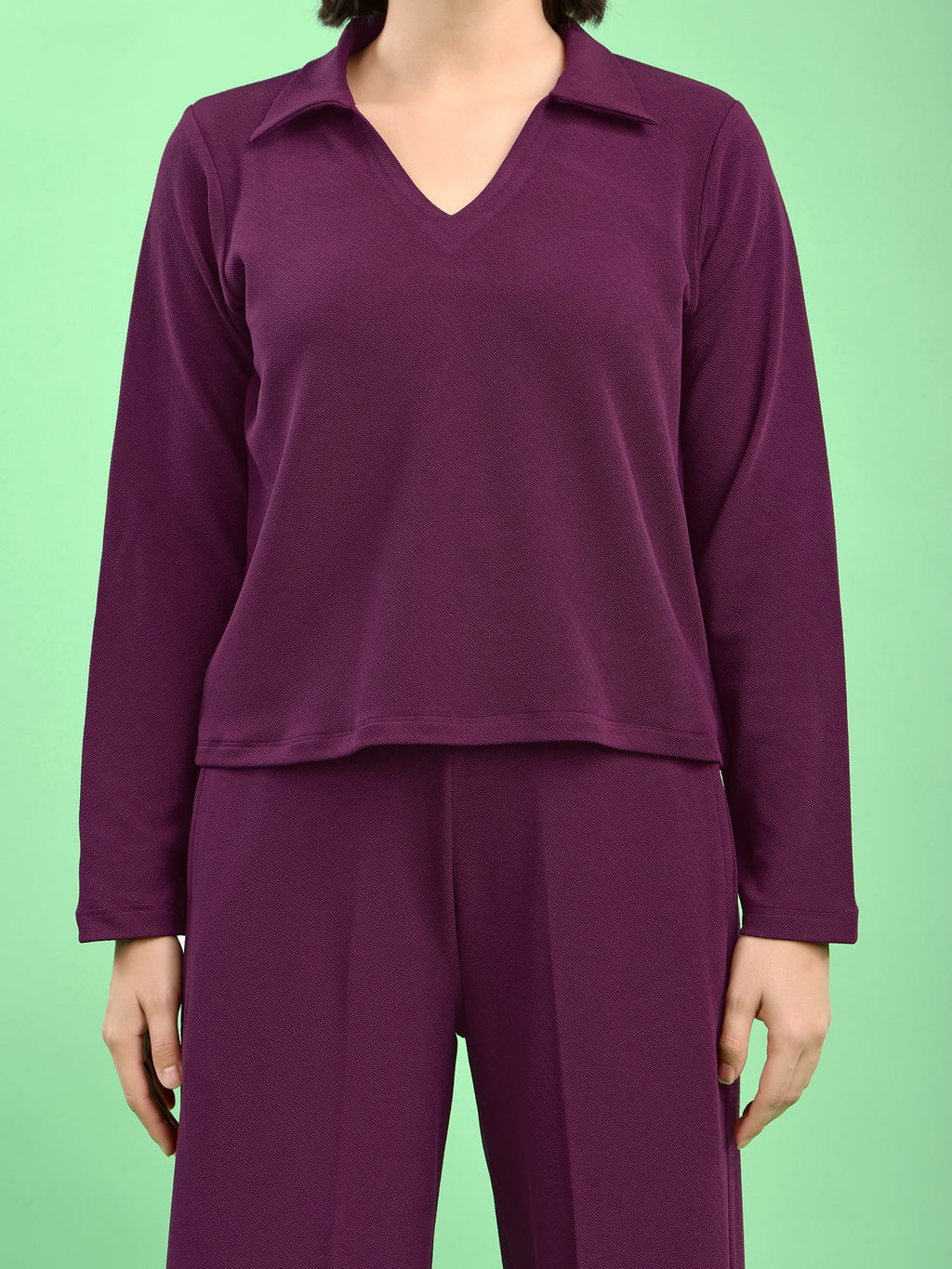 Lycra Blend Regular Solid Co-ords