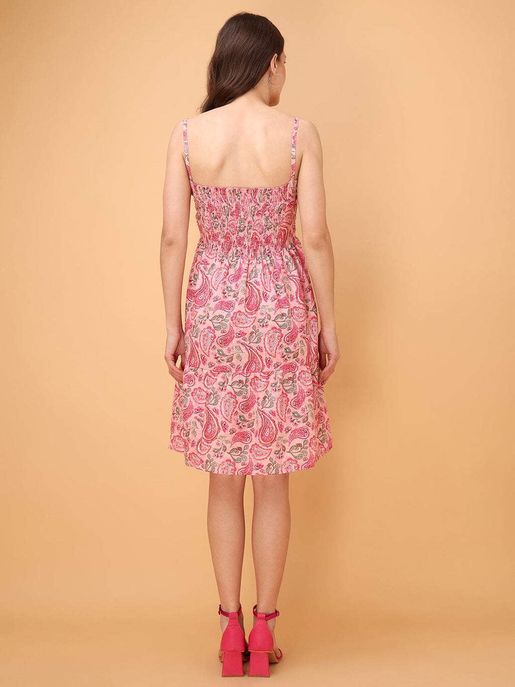Mini Length Sleeveless Printed Dress