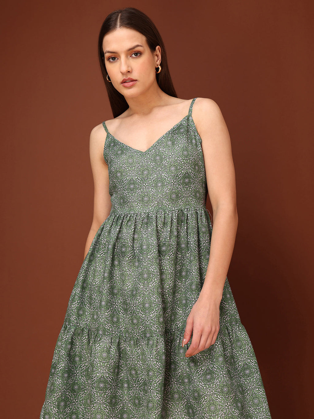 Mini Length Sleeveless Printed Dress