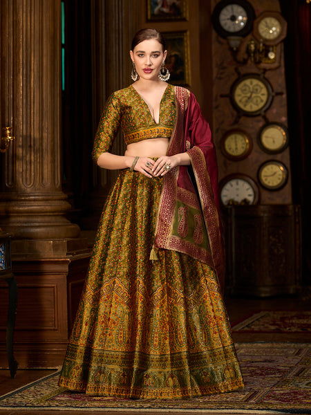 Nadira-Olive Olive Lehenga Choli