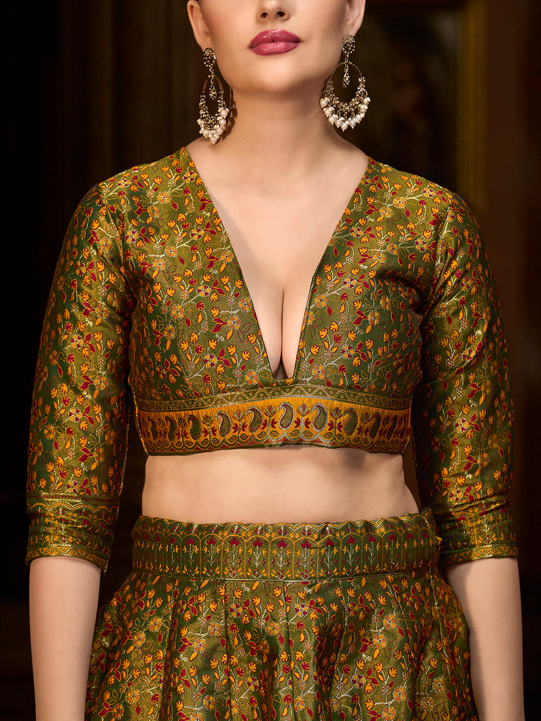 Nadira-Olive Olive Lehenga Choli