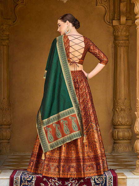 Nadira-Rust Rust Lehenga Choli