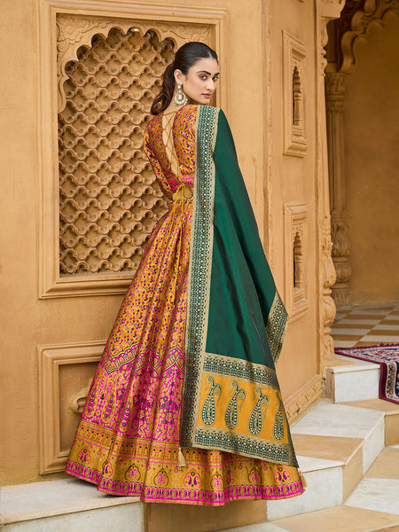 Nadira-Yellow Yellow Lehenga Choli