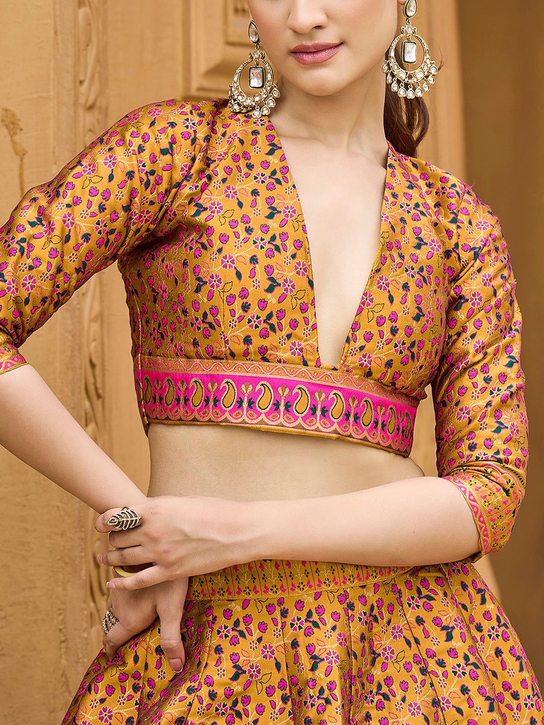 Nadira-Yellow Yellow Lehenga Choli