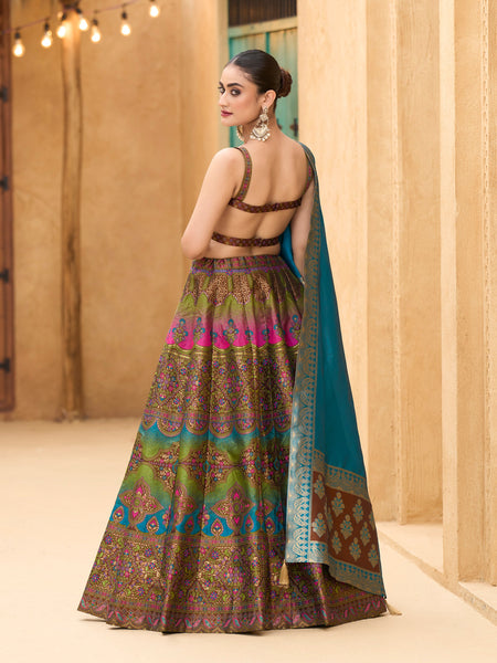Nazm-Brown Brown Lehenga Choli