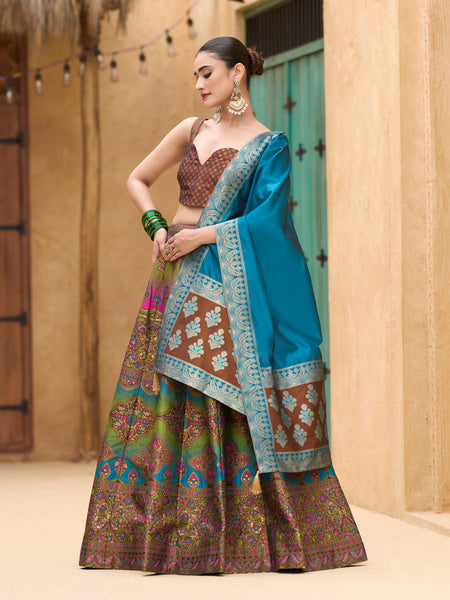Nazm-Brown Brown Lehenga Choli