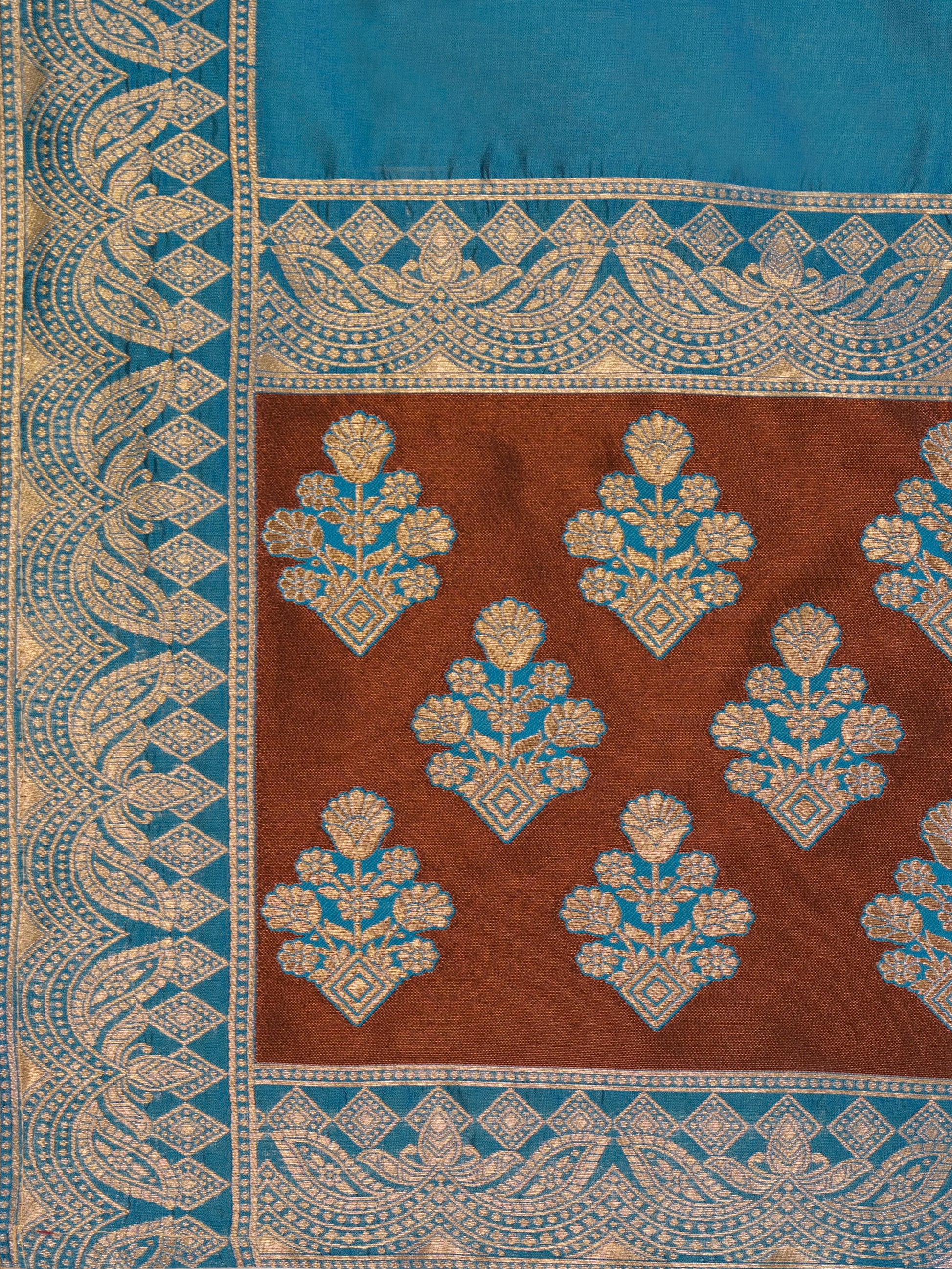 Women's Brown Kanjiwaram Lehengas