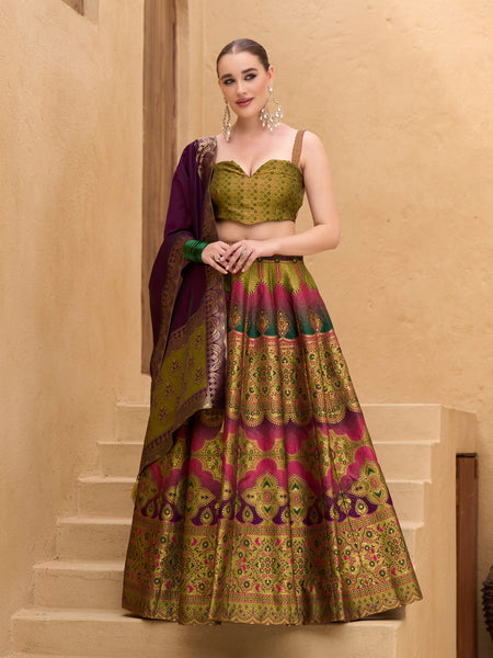 Nazm-Mehndi Mehndi Lehenga Choli