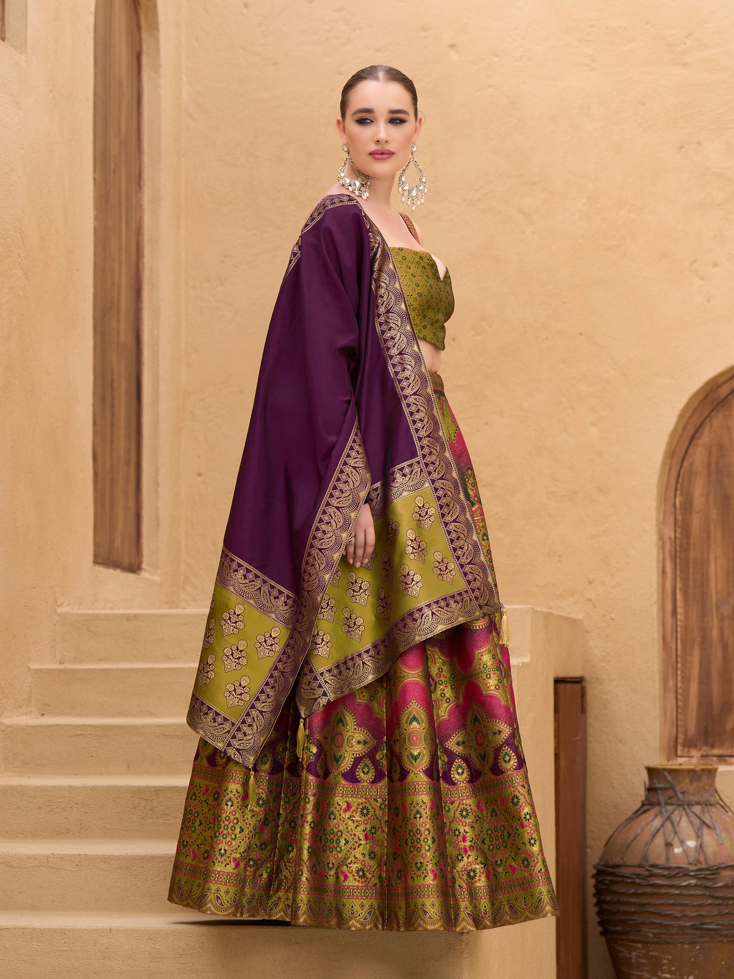 Nazm-Mehndi Mehndi Lehenga Choli