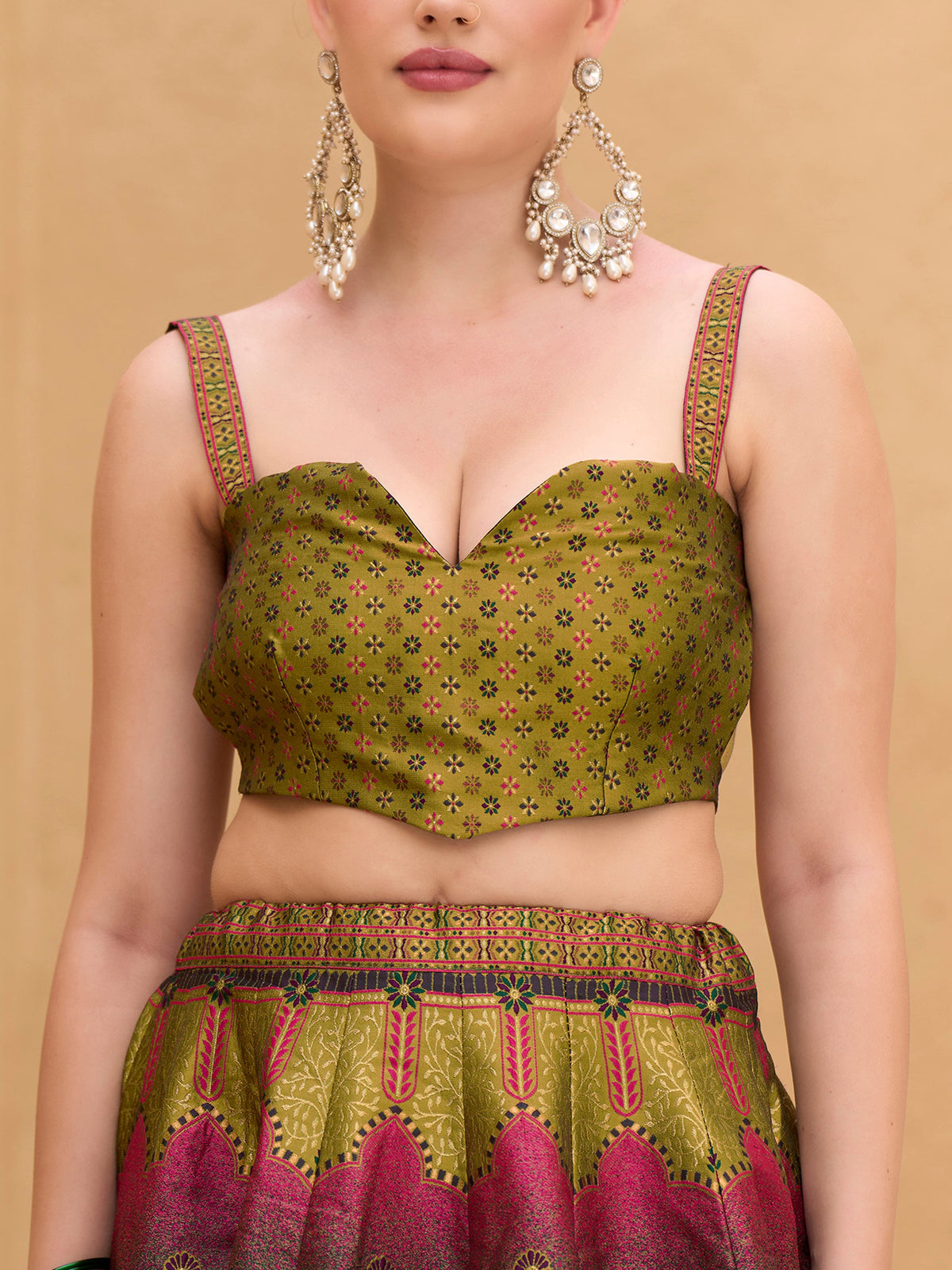 Nazm-Mehndi Mehndi Lehenga Choli