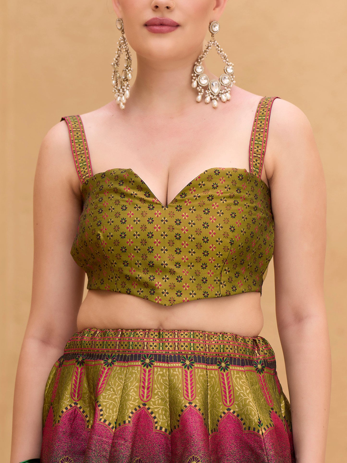 Nazm-Mehndi Mehndi Lehenga Choli