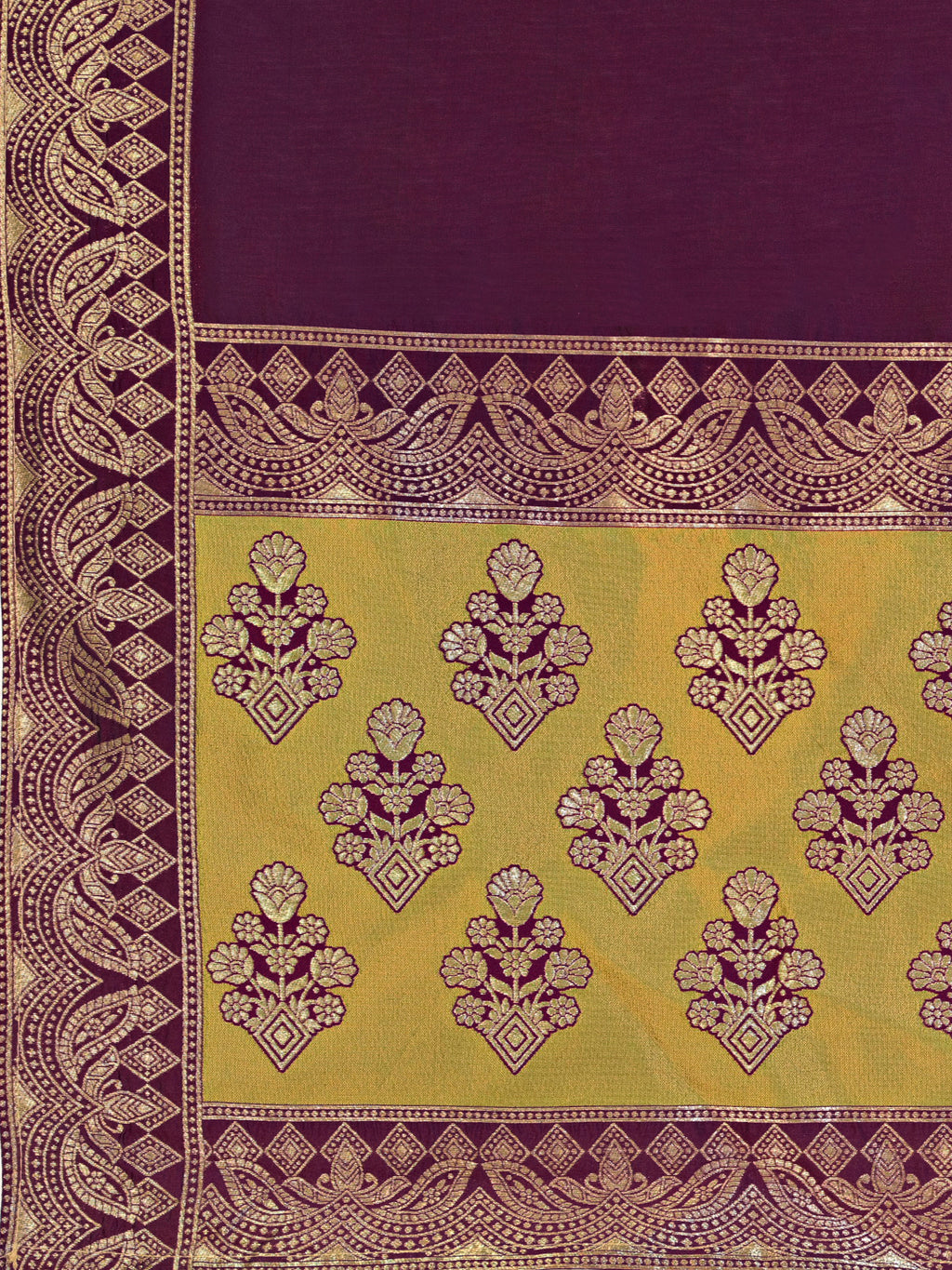 Women's Mehndi Kanjiwaram Lehengas