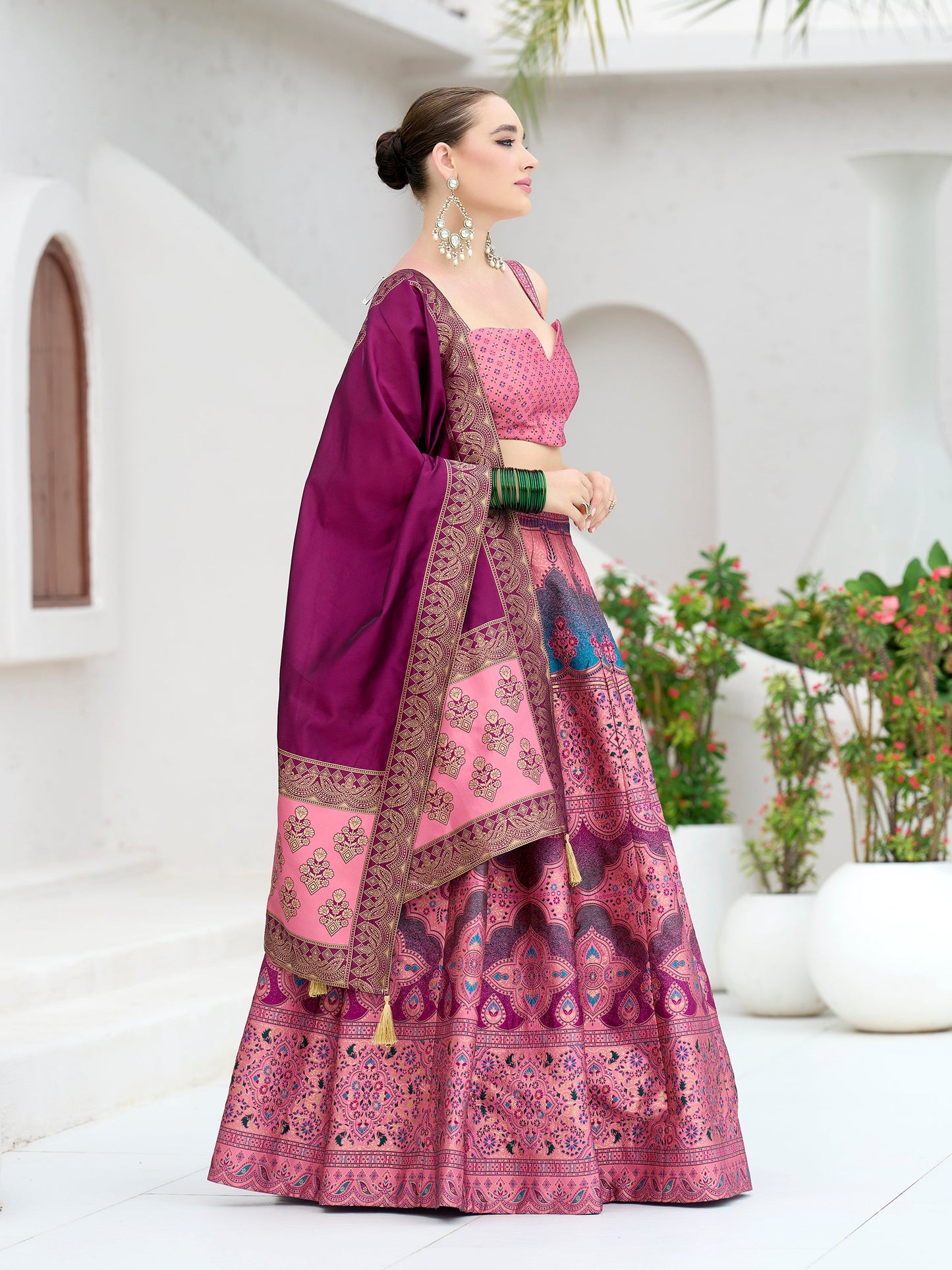 Nazm-Pink Pink Lehenga Choli