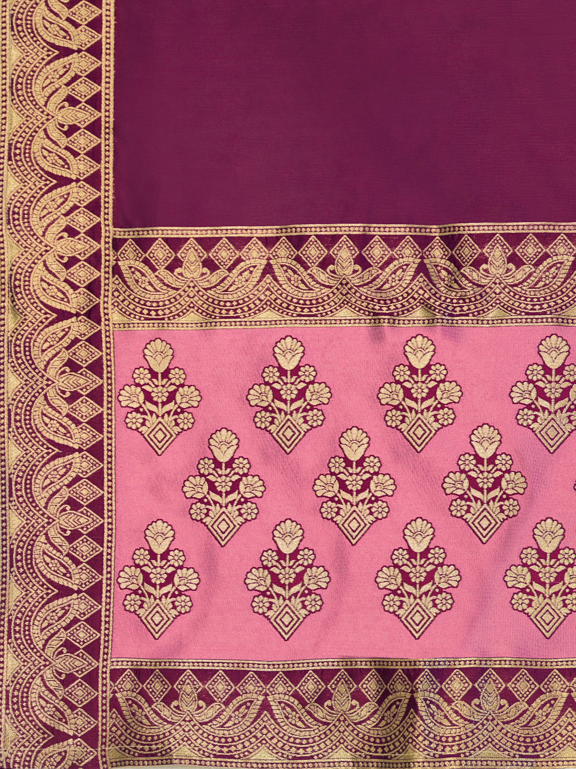 Women's Pink Kanjiwaram Lehengas
