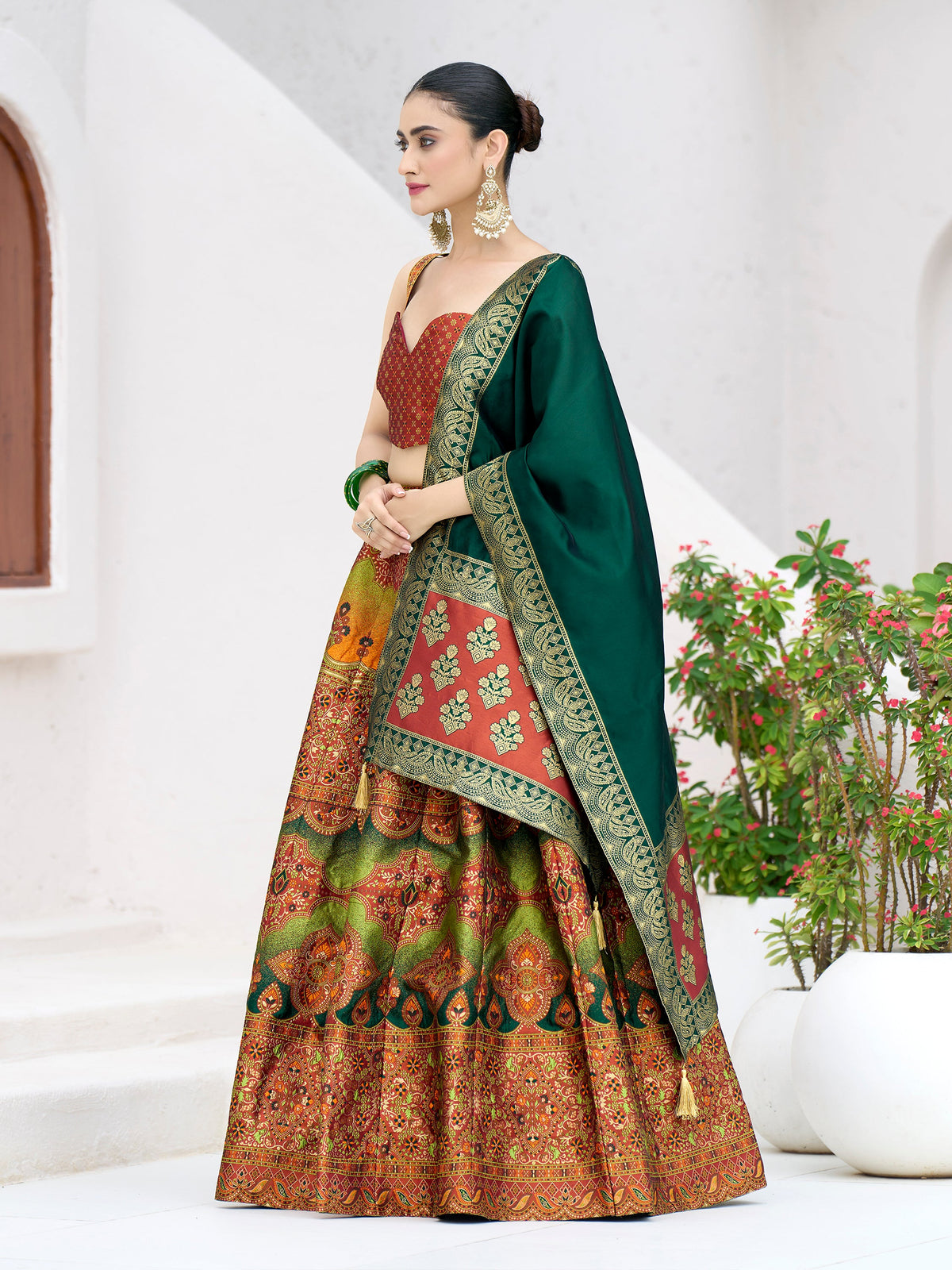 Nazm-Rust Rust Lehenga Choli