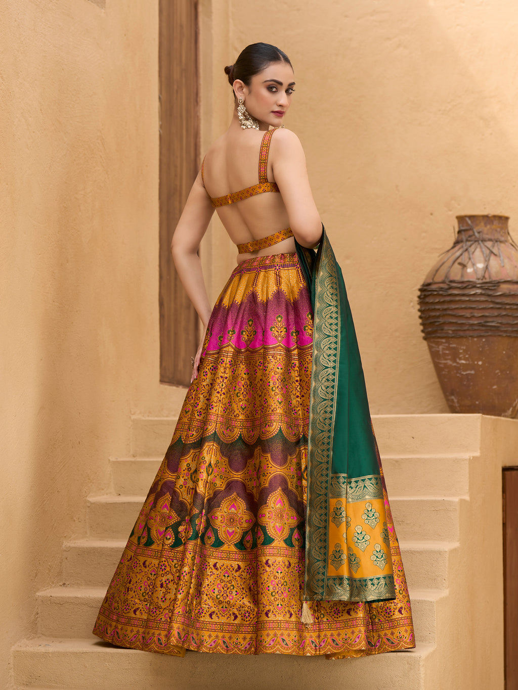 Women's Yellow Kanjiwaram Lehengas