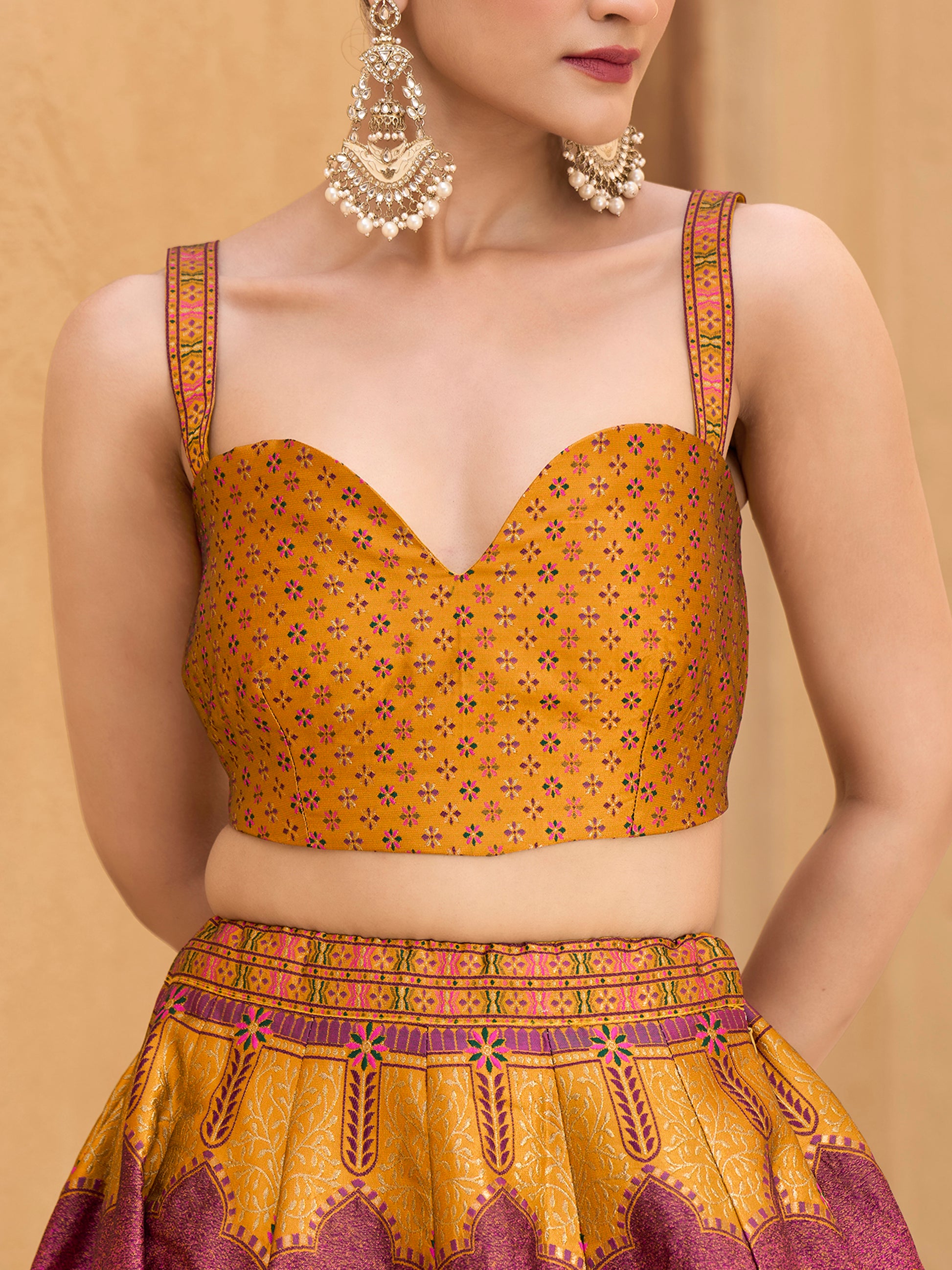 Women's Yellow Kanjiwaram Lehengas