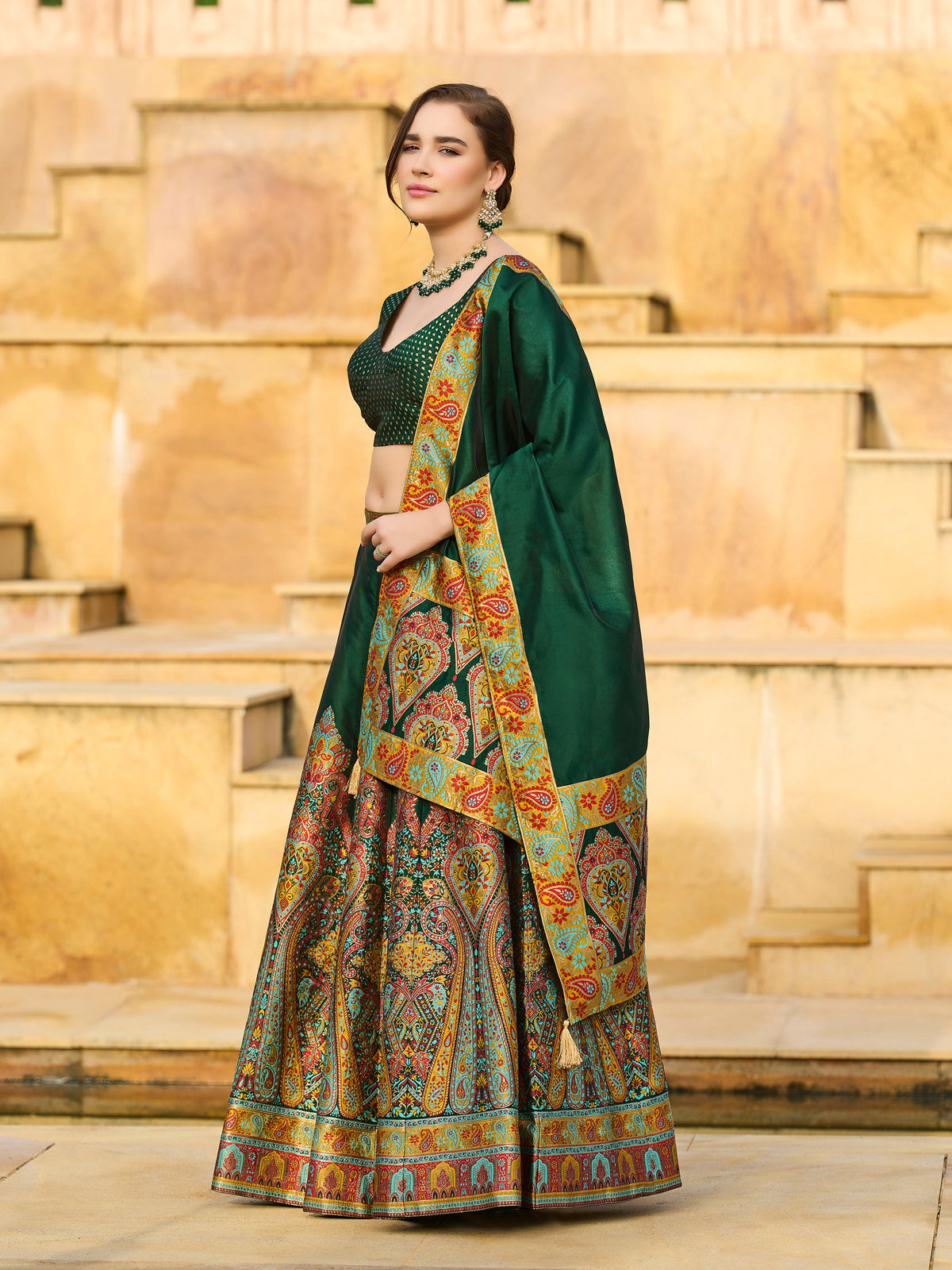 Nisva-D-Green D-Green Lehenga Choli