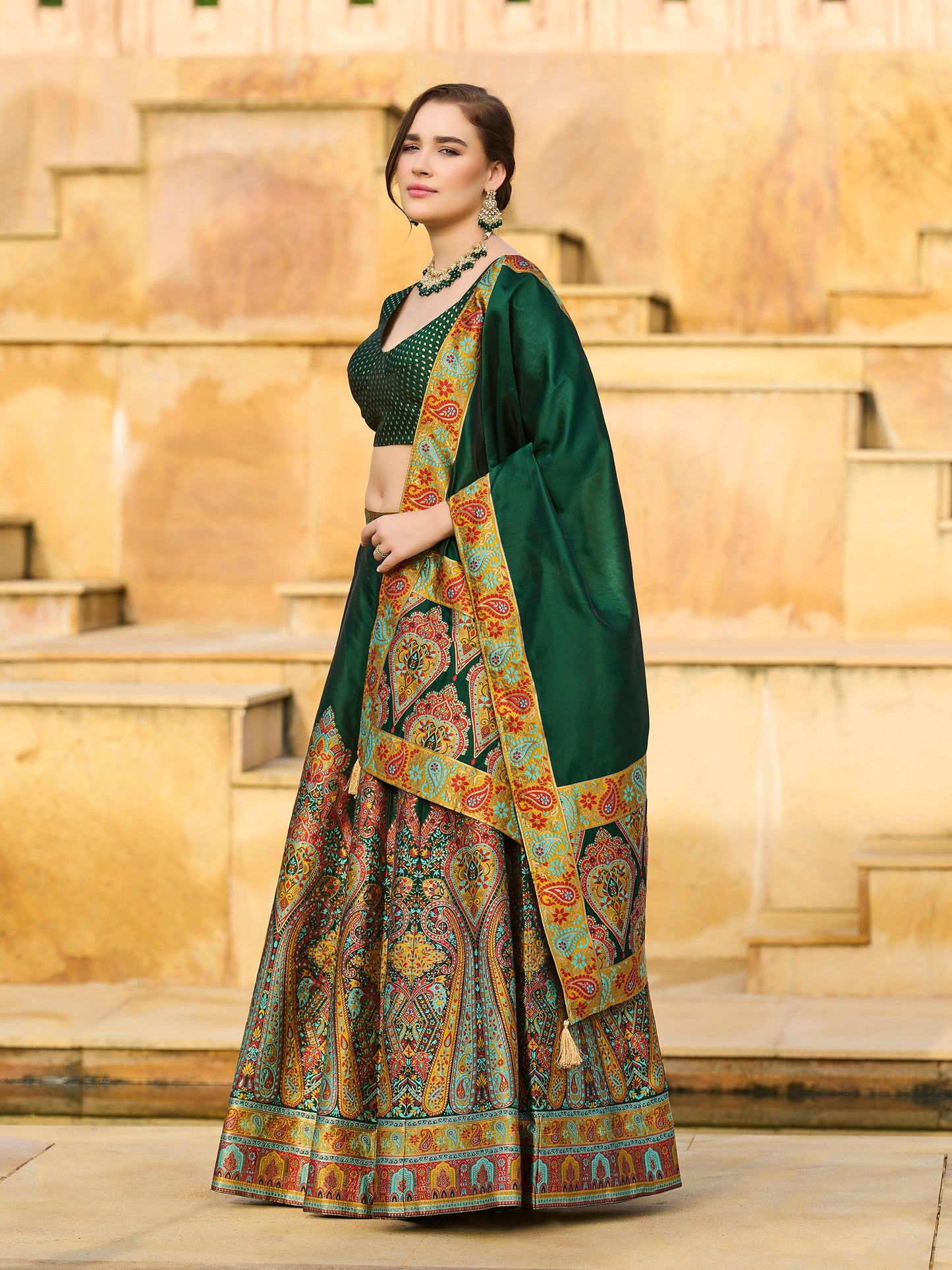 Nisva-D-Green D-Green Lehenga Choli