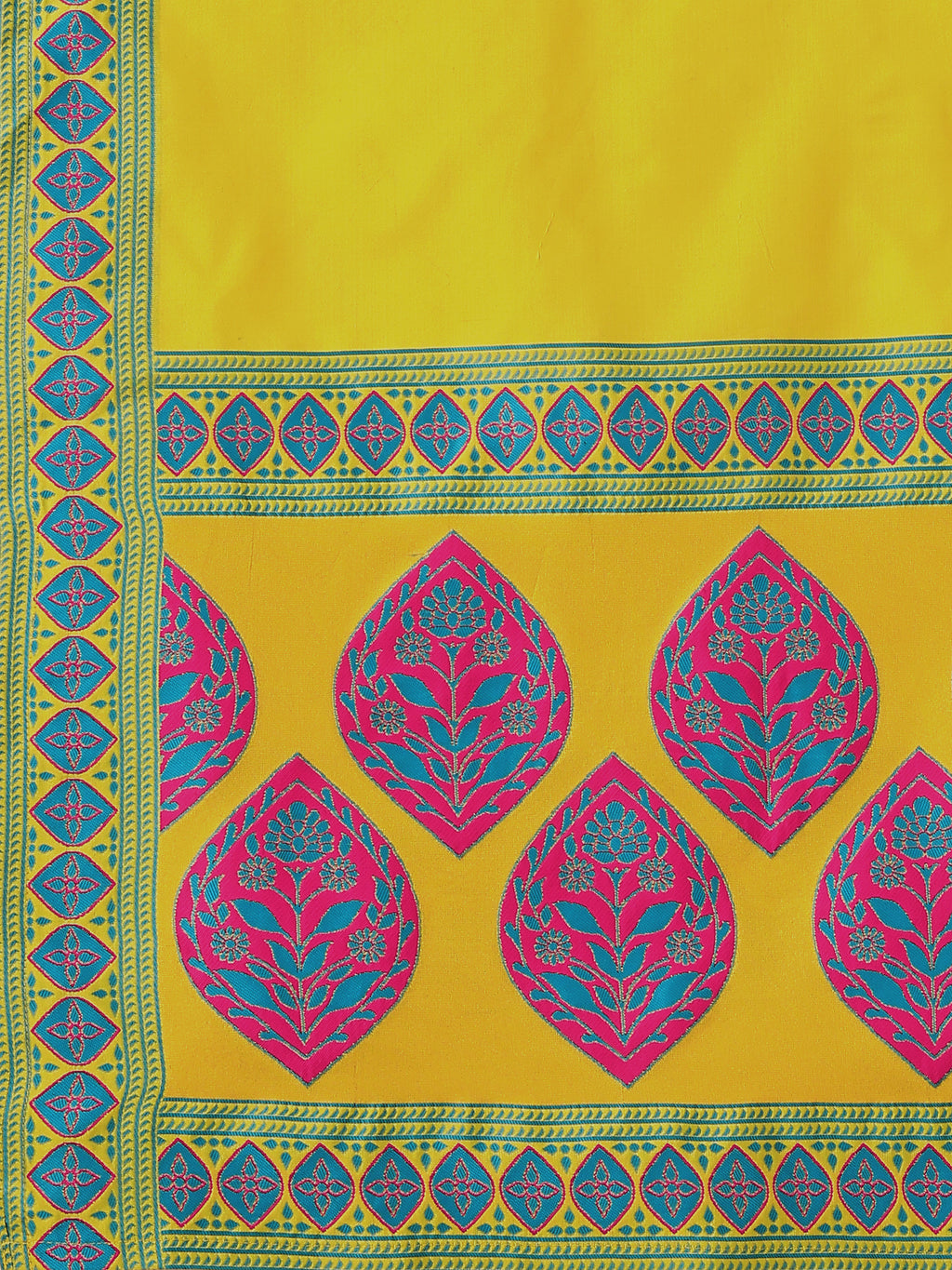 Kanjiwaram Lehenga Choli Lime Ethnic Zari Magic