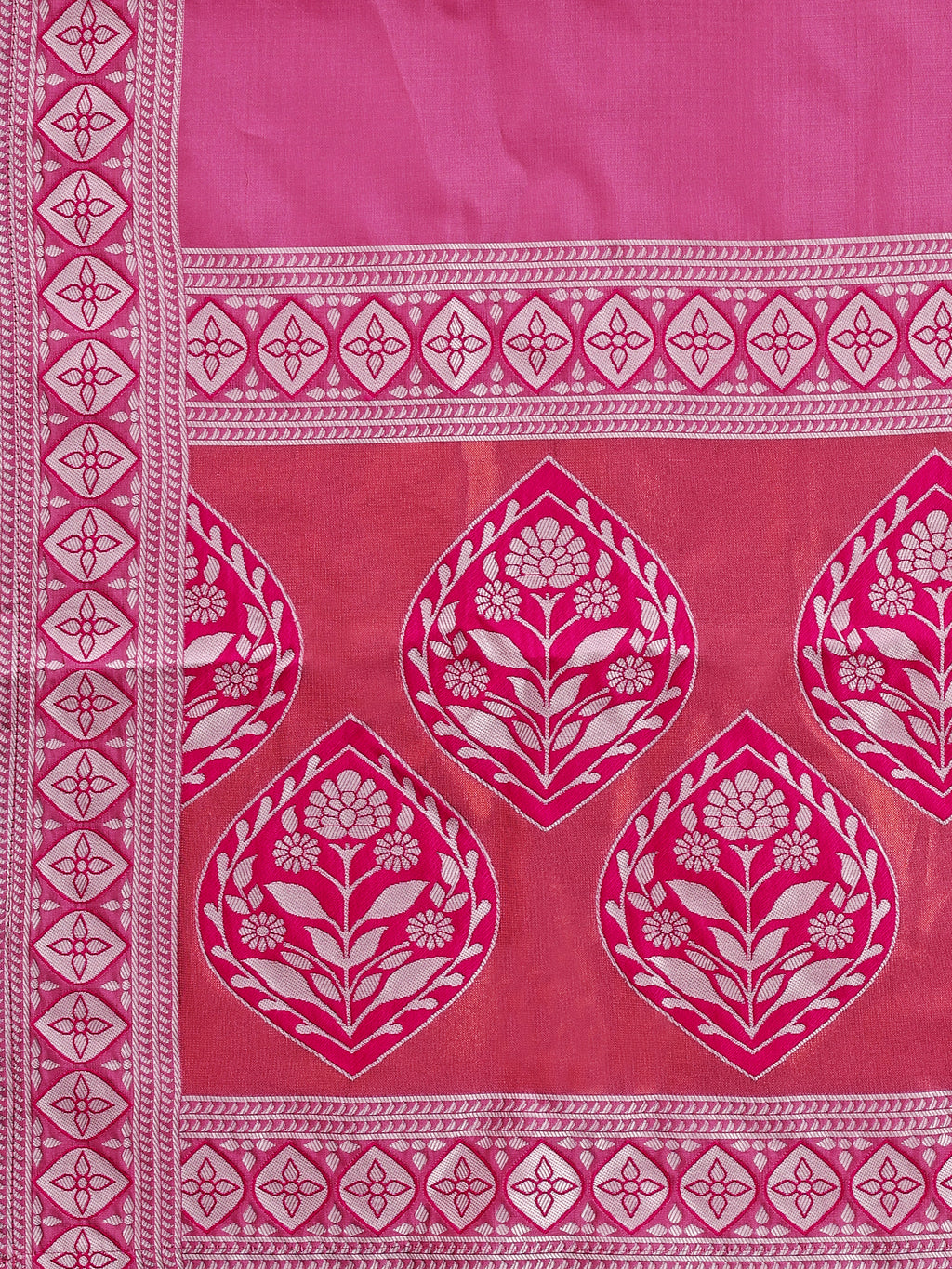 Kanjiwaram Lehenga Choli Pink Ethnic Zari Magic