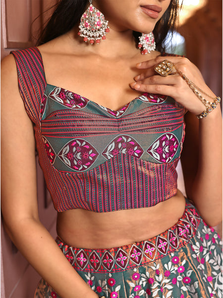 Kanjivaram Woven Design Lehenga Choli