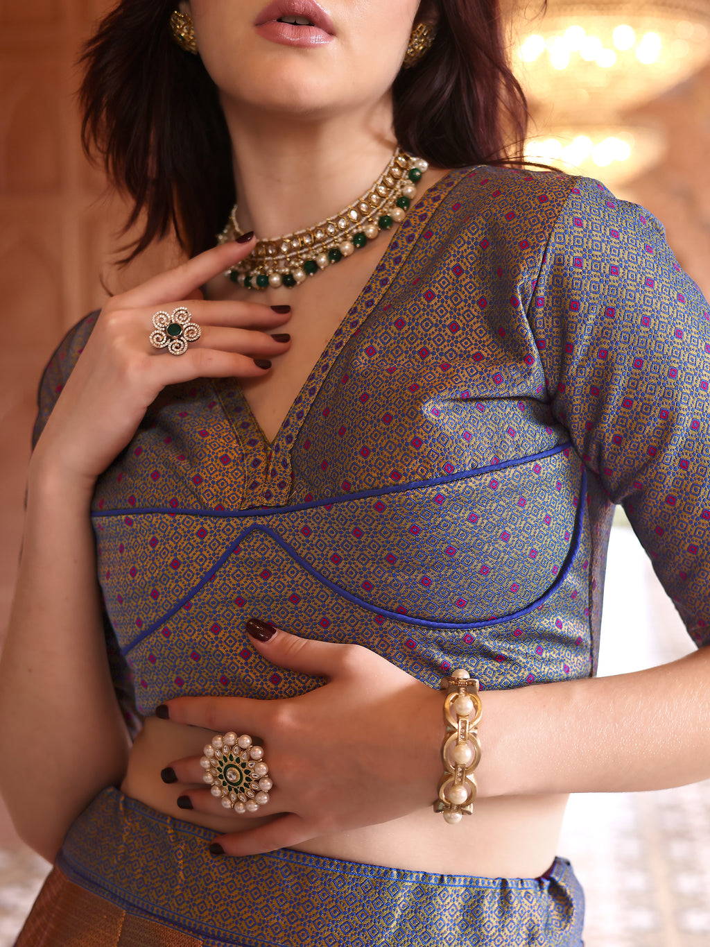 Woven With Zari Timeless Motifs Mehndi Lehenga Choli