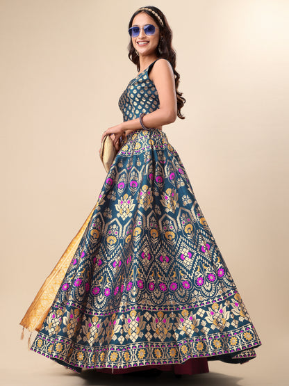 Women Rama Floral Print Lehenga