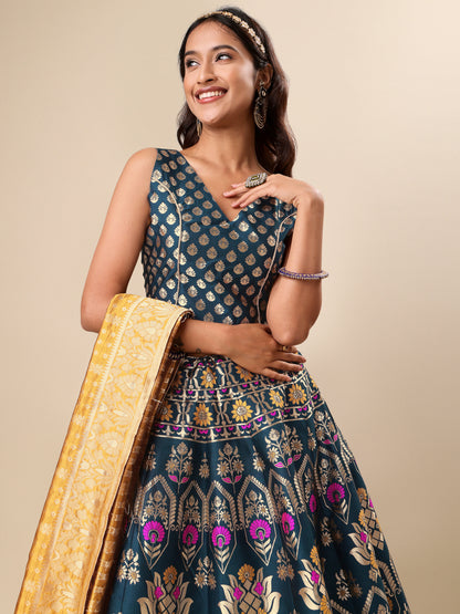 Women Rama Floral Print Lehenga