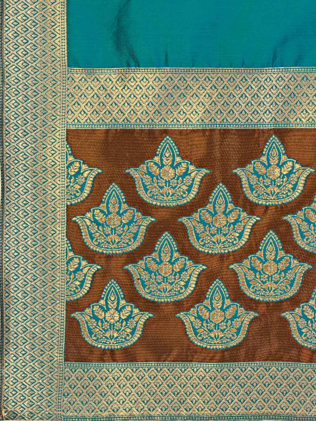 Women's Brown Kanjiwaram Lehengas