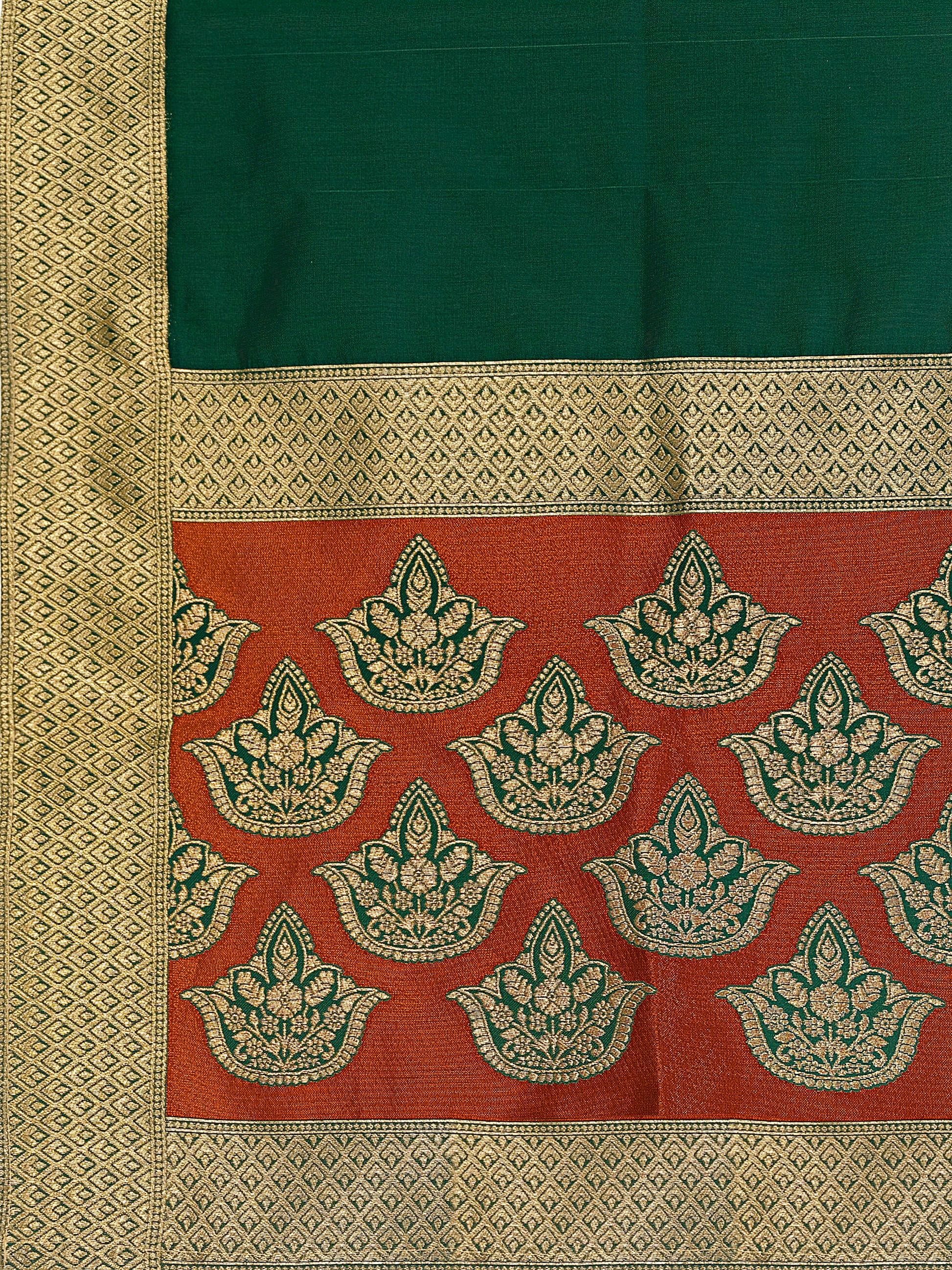 Women's Rust Kanjiwaram Lehengas