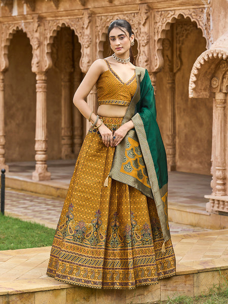 Saaya-Yellow Yellow Lehenga Choli