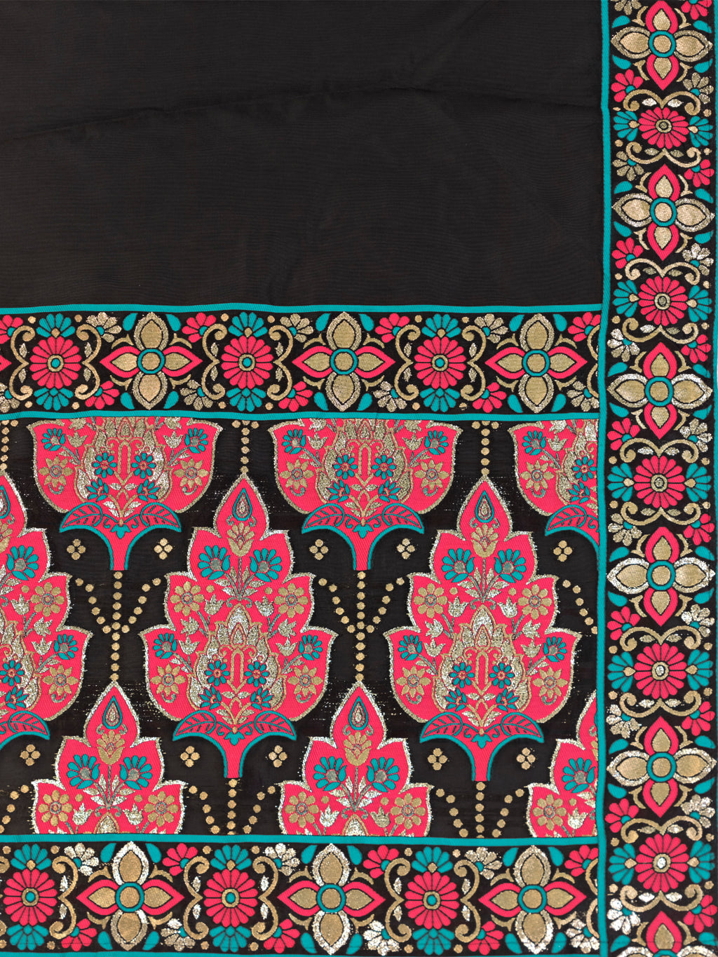 Women's Black Jacquard Crape Lehengas