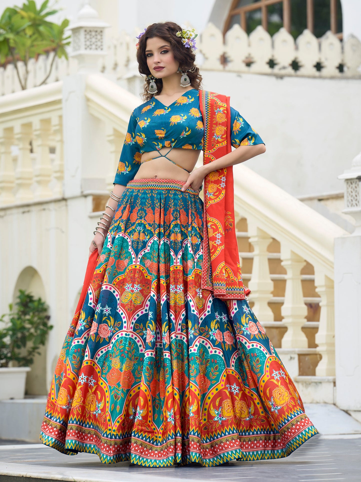 Sachi-Blue Blue Lehenga Choli