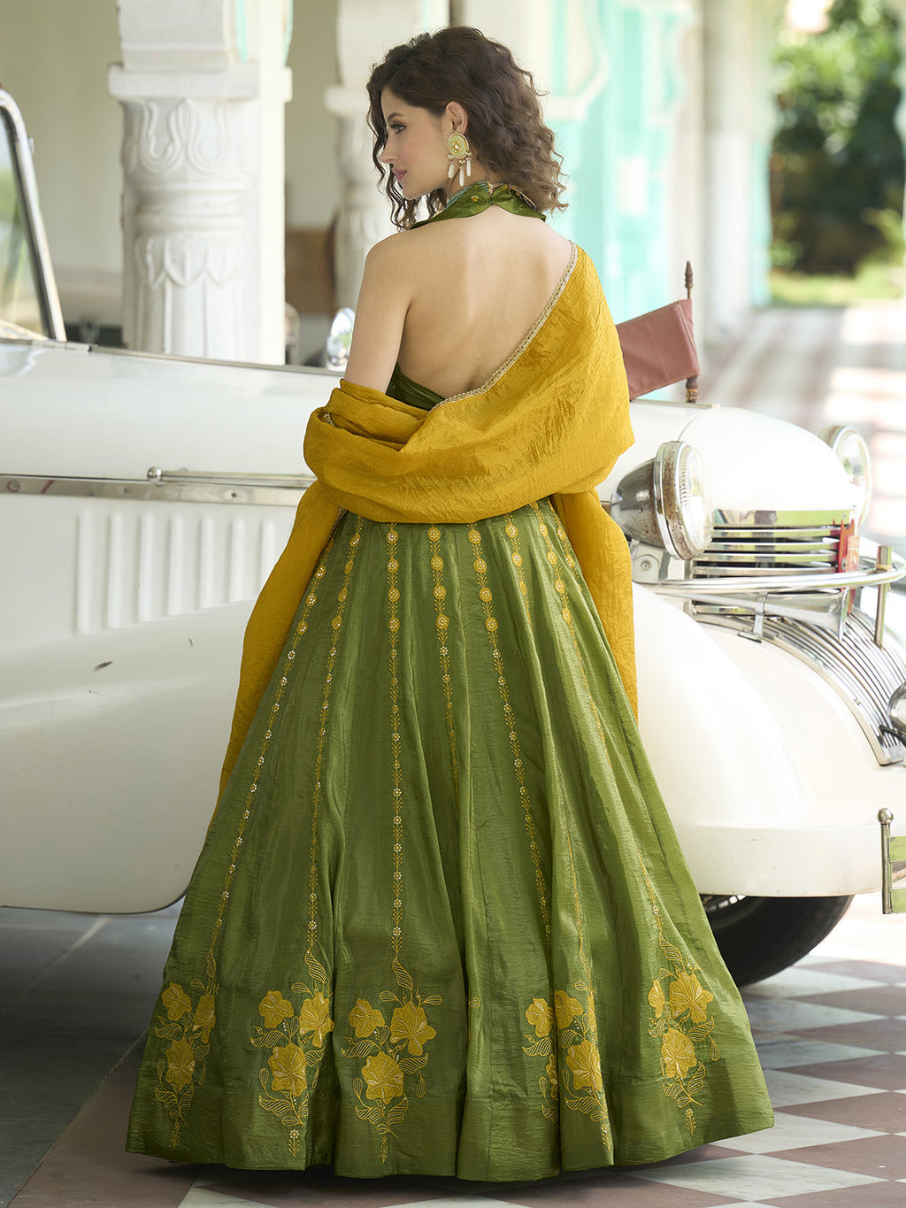 Women  Art Silk Embroidered Lehengas